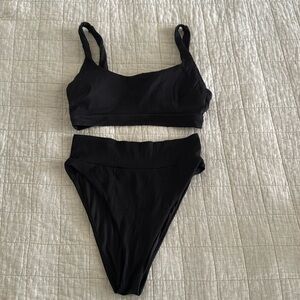 Aerie High Cut Cheeky Two Piece Swimsuit